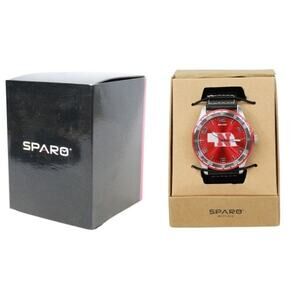 Nebraska Cornhuskers Watch Men's Gambit Style Jewelry Wrist Band Black New